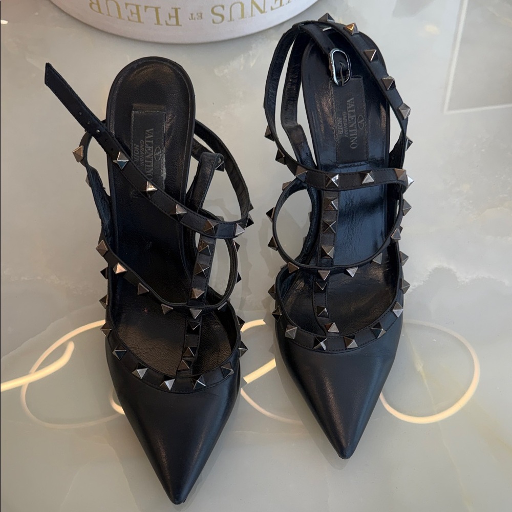 Valentino Black Studded Heels